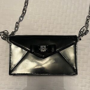 Tory Burch Black and Silver Clutch